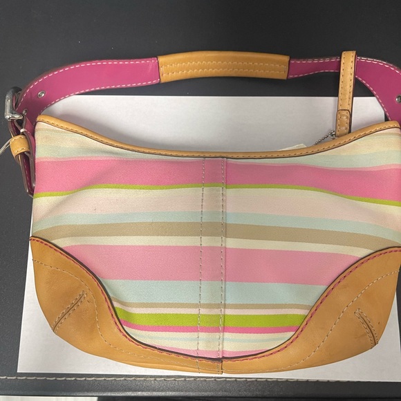 COACH pastel stripe Soho purse - Picture 9 of 10